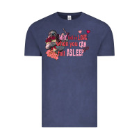 Vintage Denim sloth why fall in love when you can fall asleep Vintage Tee - FaDigitalArtStudio
