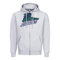 Heather Grey florida everblades Zipper Hoodie - DesigneFamous