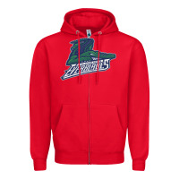 Red florida everblades Zipper Hoodie - DesigneFamous