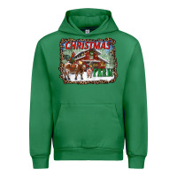 Emerald Christmas On The Farm Urban Hoodie - RanaPortraitStore