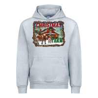 Heather Grey Christmas On The Farm Urban Hoodie - RanaPortraitStore