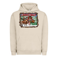 Pigment French Oak Christmas On The Farm Urban Hoodie - RanaPortraitStore