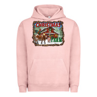 Pigment Salmon Christmas On The Farm Urban Hoodie - RanaPortraitStore