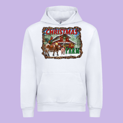 Christmas On The Farm Urban Hoodie Designed By Ranaportraitstore