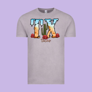 Texas Cactus Vintage Tee Designed By Ranaportraitstore