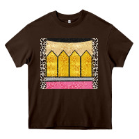 Chocolate Brown glitter pencil Heavy Core Tee - CowGirlArtShop