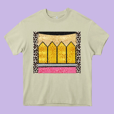 Glitter Pencil Heavy Core Tee Designed By Cowgirlartshop
