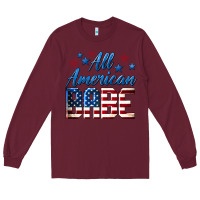 Burgundy All American Babe Long Sleeve Tee - LillyAllenDesigns