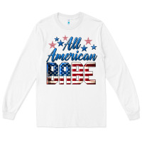 White All American Babe Long Sleeve Tee - LillyAllenDesigns