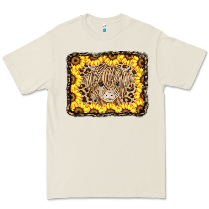 Baby Cow Leopard Sunflowers Premium Tee by CowCowDesign | Teevron