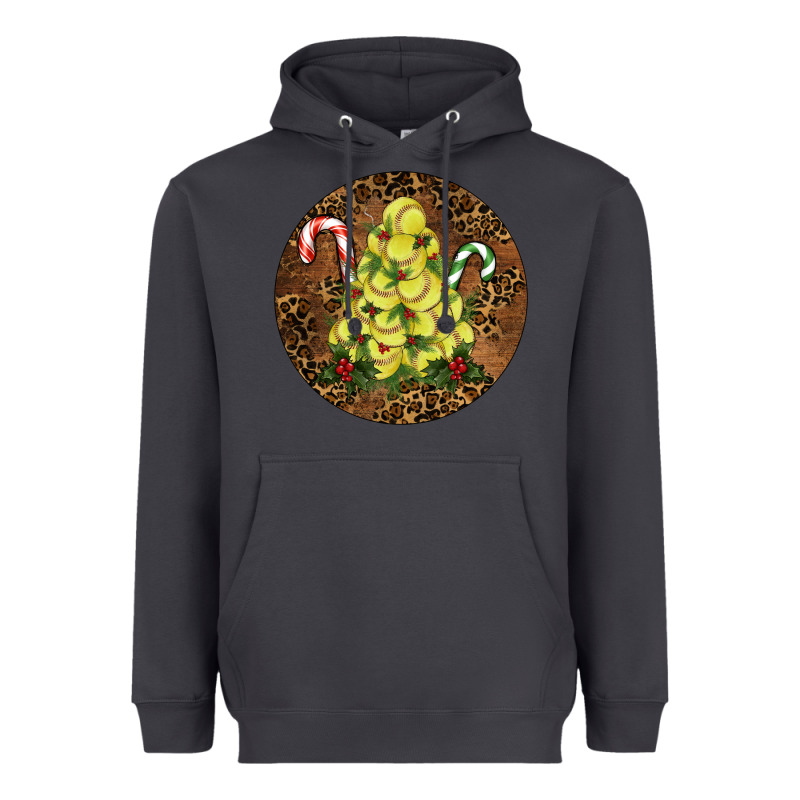 Softball Leopard  Christmas Heavyweight Hoodie by RanaPortraitStore | Teevron