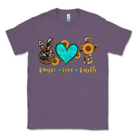 Lavender peace love faith with cros and sunflower Classic Tee - Artiststas