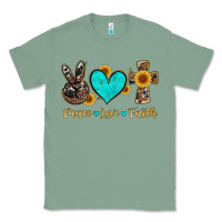 Sage peace love faith with cros and sunflower Classic Tee - Artiststas
