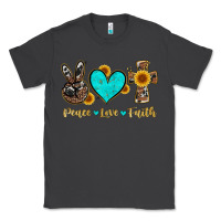 Smoke peace love faith with cros and sunflower Classic Tee - Artiststas