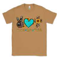 Toasted Coconut peace love faith with cros and sunflower Classic Tee - Artiststas