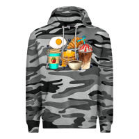 Slate Camo Breakfast Coffee Cups Premium Hoodie - Artiststas