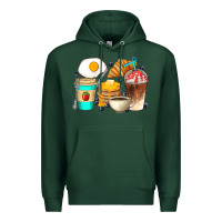Sports Green Breakfast Coffee Cups Premium Hoodie - Artiststas