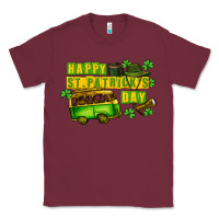 Burgundy Camper Happy St. Patrick's Day Classic Tee - CowGirlArtShop