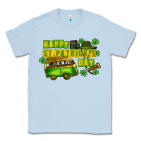 Dusty Blue Camper Happy St. Patrick's Day Classic Tee - CowGirlArtShop