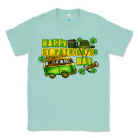 Seafoam Camper Happy St. Patrick's Day Classic Tee - CowGirlArtShop