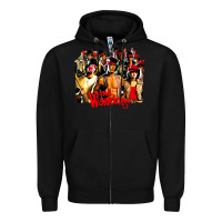 Black the warriors 1980s cult movie film Zipper Hoodie - DesigneFamous