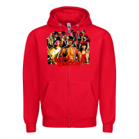 Red the warriors 1980s cult movie film Zipper Hoodie - DesigneFamous