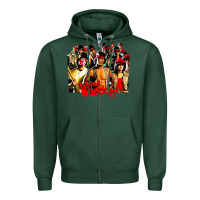 Sports Green the warriors 1980s cult movie film Zipper Hoodie - DesigneFamous