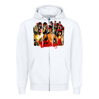 White the warriors 1980s cult movie film Zipper Hoodie - DesigneFamous