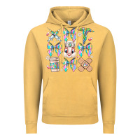 Vintage Mustard easter bow Vintage Hoodie - CowhideDigitalArt