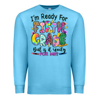 Ocean Blue I'm ready for fifth grade but is it ready for me Premium Sweatshirt - RanaPortraitStore