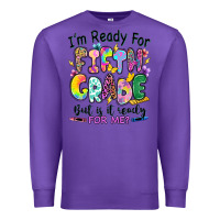 Purple I'm ready for fifth grade but is it ready for me Premium Sweatshirt - RanaPortraitStore