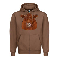 Chestnut red angus Zipper Hoodie - JahusDesignShop