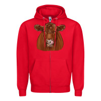 Red red angus Zipper Hoodie - JahusDesignShop