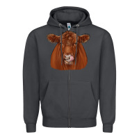 Smoke red angus Zipper Hoodie - JahusDesignShop