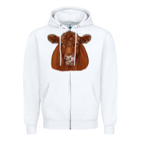 White red angus Zipper Hoodie - JahusDesignShop