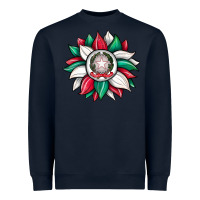 Navy sunflower i̇talian flag Heavyweight Sweatshirt - JahusDesignShop