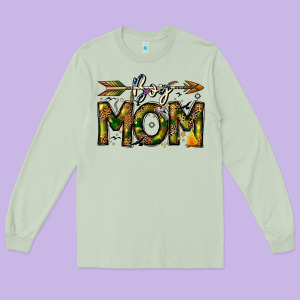 Boy Mom Long Sleeve Tee Designed By Cowhidedigitalart