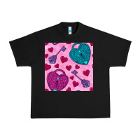 Black valentines day lock and key seamless pattern Urban Heavy Tee - BundleAndBundleShop