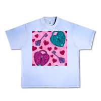 Grape Ice valentines day lock and key seamless pattern Urban Heavy Tee - BundleAndBundleShop