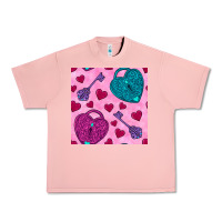 Salmon valentines day lock and key seamless pattern Urban Heavy Tee - BundleAndBundleShop