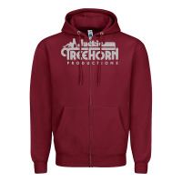 Burgundy jackie treehorn productions Zipper Hoodie - DesigneFamous