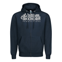 Navy jackie treehorn productions Zipper Hoodie - DesigneFamous