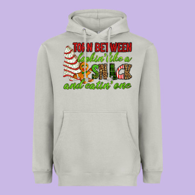 Torn Between Lookin' Like A Snack And Eatin' One Heavyweight Hoodie Designed By Ranaportraitstore