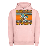 Pigment Salmon sunflowers hexagon frame mama Urban Hoodie - Jasminsmagicworld