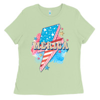 Matcha Merica leopard lightning bolt Ladies Tee - FaDigitalArtStudio