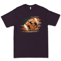 Plum American Football Flag Players Premium Tee - CowCowDesign