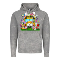 Cloud Rock Easter School Bus Vintage Hoodie - CowhideDigitalArt