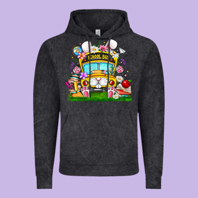 Easter School Bus Vintage Hoodie Designed By Cowhidedigitalart