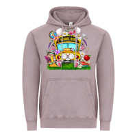 Vintage Zinc Easter School Bus Vintage Hoodie - CowhideDigitalArt