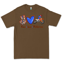 Cacao Peace Love Motocross Premium Tee - RanaPortraitStore